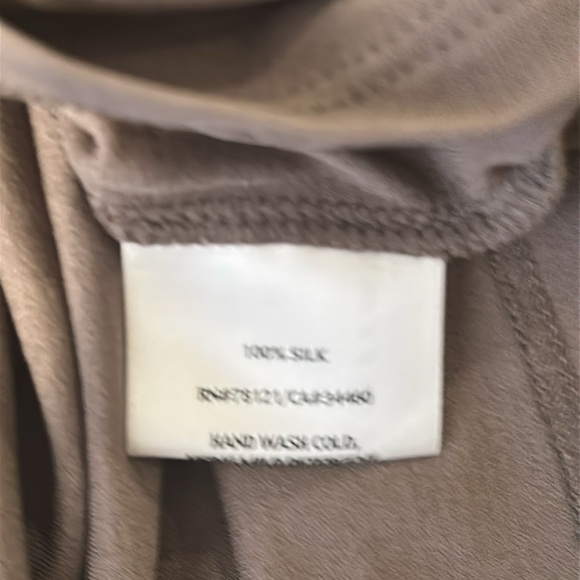 Eileen Fisher 100% silk tank.  Size M.  EUC.  Color is a medium brown. - Picture 3 of 4